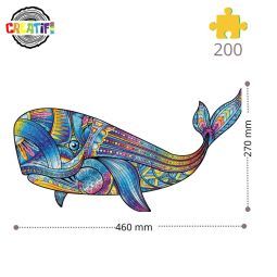 Puzzle en bois La Baleine Bleue Créatif Puzzle Ikaipaka jeux &