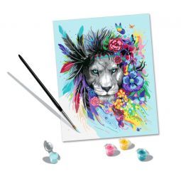 Peinture aux numéros Boho Lion Ravensburger Ikaipaka jeux &