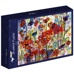 Puzzle 6000p Coquelicots Sally Rich BlueBird Ikaipaka jeux &