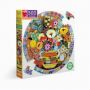 Puzzle 500p PURPLE BIRD AND FLOWERS Eeboo Eeboo Ikaipaka jeux &