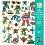 Stickers Robots métallisés Djeco Ikaipaka jeux & jouets Royan