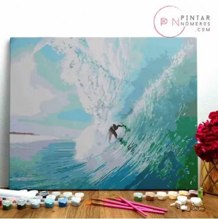 Peinture aux numéros Surfer la vague Pintar Numeros Ikaipaka