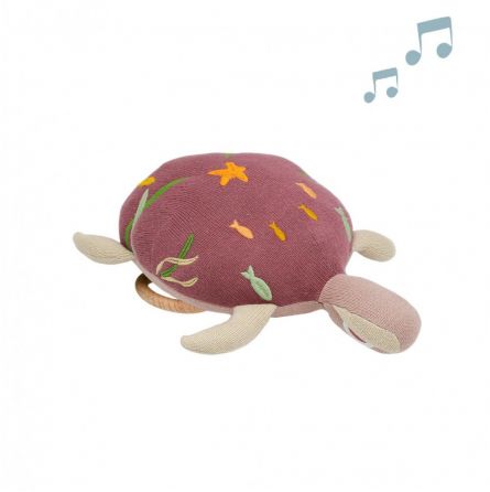 Coussin musical Tortue rose L'oiseau Bateau Ikaipaka jeux &