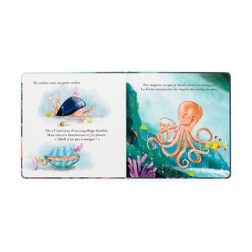 Odell La petite pieuvre courageuse livre Jellycat Jellycat