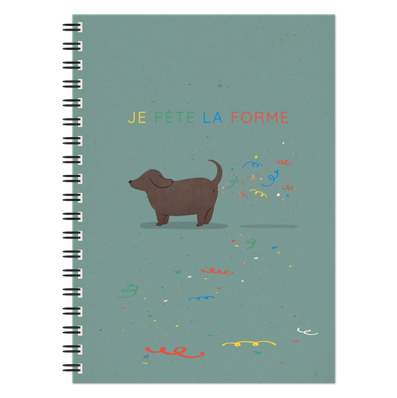 Cahier A5 "Je pète la forme" ART GRAFIK International Ikaipaka