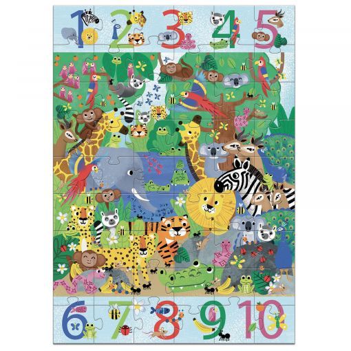 Puzzle 54p 1 à 10 Jungle Djeco Ikaipaka jeux & jouets Royan