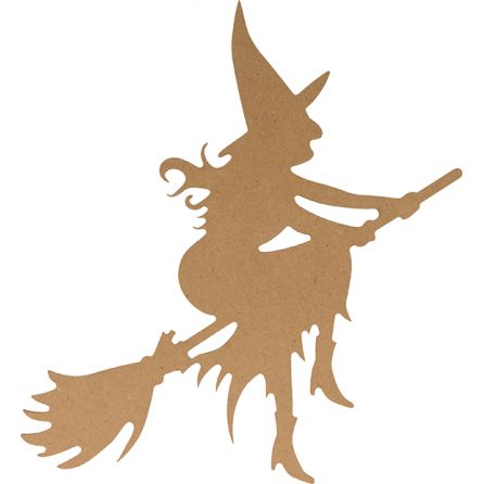 Silhouette MDF Halloween Sorcière 25 cm Artemio Ikaipaka jeux &