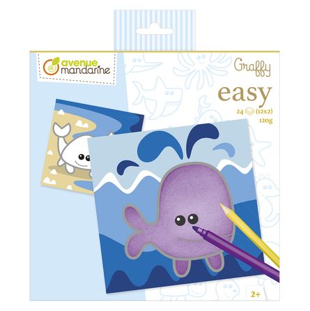 Graffy Easy Animaux Marins Décopatch Ikaipaka jeux & jouets