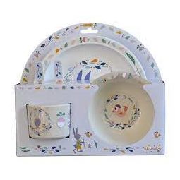 Coffret Vaisselle Gabin Lapin 5 pièces Ebulobo Ikaipaka jeux &