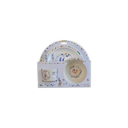 Coffret Vaisselle Gabin Lapin 5 pièces Ebulobo Ikaipaka jeux &