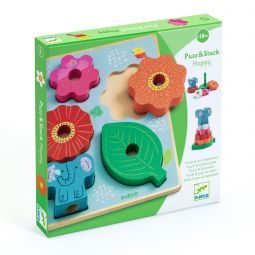 Puzzle Bois Stack Happy Djeco Ikaipaka jeux & jouets Royan