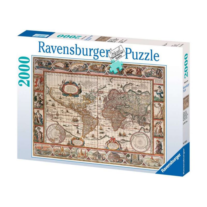 Puzzle 2000p Mappemonde Ravensburger Ikaipaka jeux & jouets