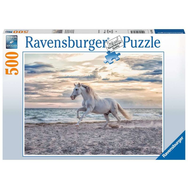 Puzzle 500p Cheval sur la plage Ravensburger Ikaipaka jeux &