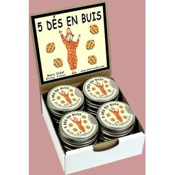 5 dés en buis marc vidal Ikaipaka jeux & jouets Royan