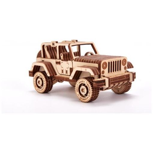 Maquette voiture 3D en bois - safari car - 126 pcs  Ikaipaka