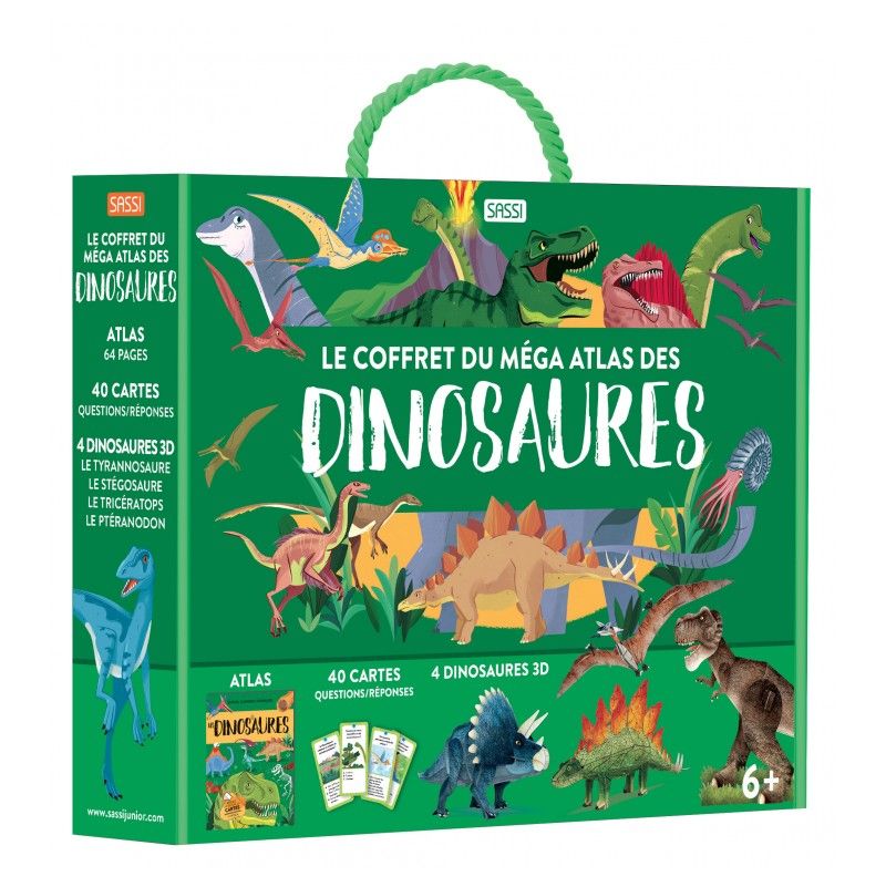 Le Coffret du Méga Atlas des Dinosaures Sassi Ikaipaka jeux &