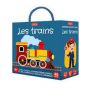 Puzzle 40p Q-Box Les Trains + livre Sassi Ikaipaka jeux &