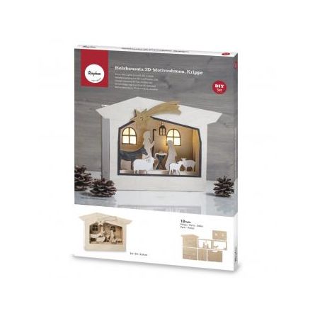 Crèche en bois à assembler et décorer Rayher Ikaipaka jeux &