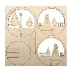 Pièces à insérer Boule Bonhomme de Neige Rayher Ikaipaka jeux &