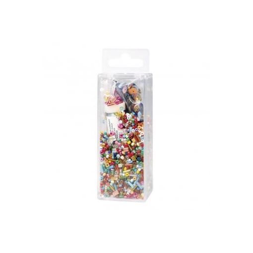 Perles Mix paillettes, verre, fil Rayher Ikaipaka jeux & jouets