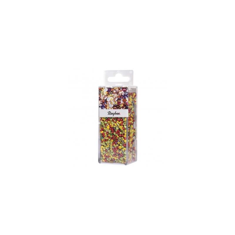 Perles Mix verre, paillettes, fil Rayher Ikaipaka jeux & jouets
