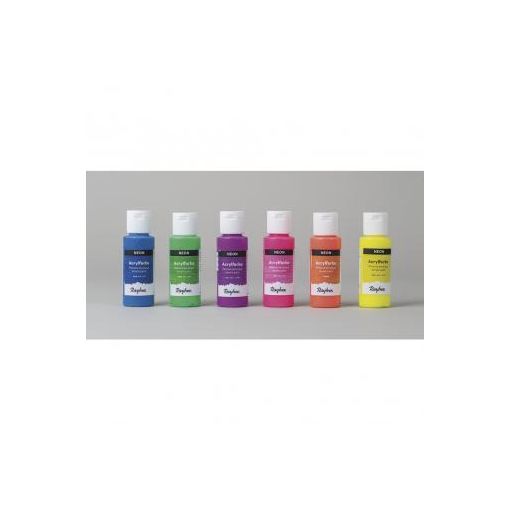 Peintures acryliques Kit Néon Rayher Ikaipaka jeux & jouets