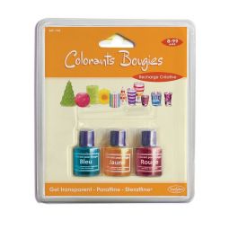 3 colorants pour Bougies bleu jaune rouge Sentosphere Ikaipaka