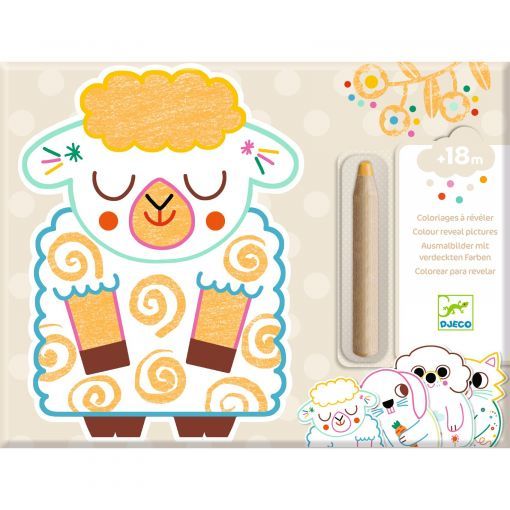 Coloriage Animaux familiers à révéler Djeco Ikaipaka jeux &