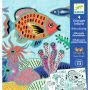 Coloriages brillants Sous la mer Djeco Ikaipaka jeux & jouets