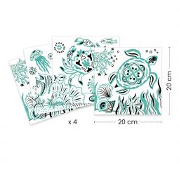 Coloriages brillants Sous la mer Djeco Ikaipaka jeux & jouets