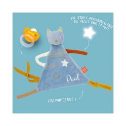 Doudou Z'anepasperdre Chat Bleu L'oiseau Bateau Ikaipaka jeux &