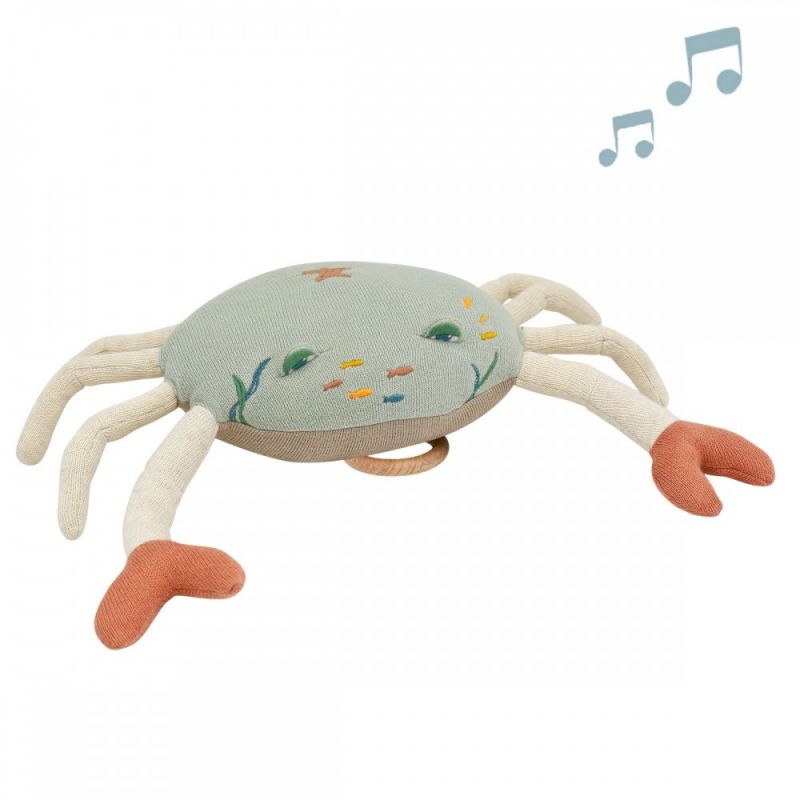 Coussin musical Crabe Mint L'oiseau Bateau Ikaipaka jeux &