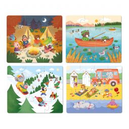 4 Puzzles évolutifs Vacances Vilac VILAC Ikaipaka jeux & jouets