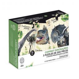 Puzzle 3X200p Dinosaures Vilac Poster Muséum national