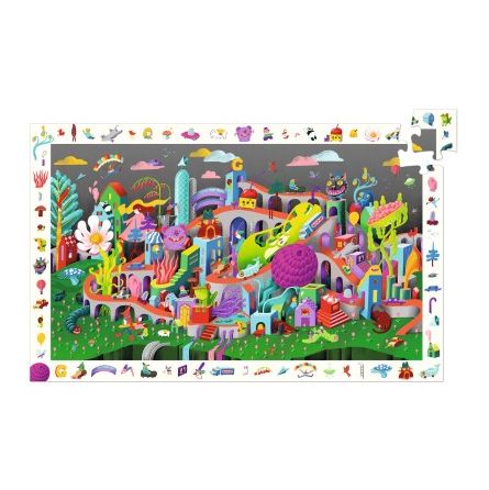 Puzzle 200p Observation Crazy Town Djeco Ikaipaka jeux & jouets