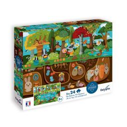 Puzzle 24P x 2 Vie dessus Vie dessous Sentosphere Ikaipaka jeux