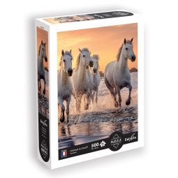 Puzzle 500P XL Chevaux en Camargue Sentosphere Ikaipaka jeux &