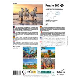 Puzzle 500P XL Chevaux en Camargue Sentosphere Ikaipaka jeux &