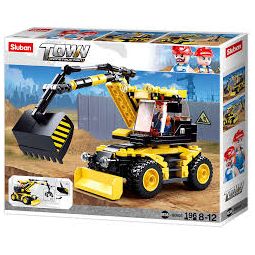 Town-Excavator on wheels Sluban Sluban Ikaipaka jeux & jouets