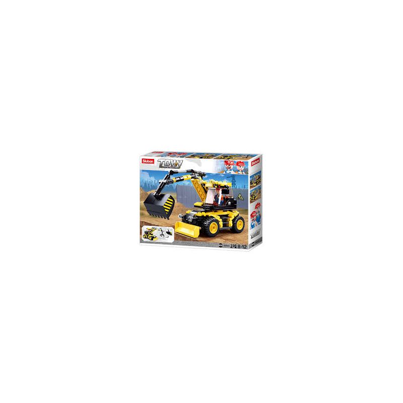 Town-Excavator on wheels Sluban Sluban Ikaipaka jeux & jouets