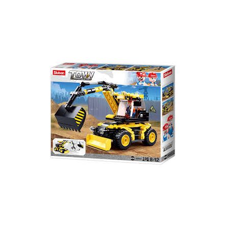 Town-Excavator on wheels Sluban Sluban Ikaipaka jeux & jouets