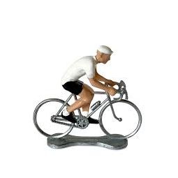 Cycliste maillot blanc Bernard et Eddy Bernard et Eddy Ikaipaka