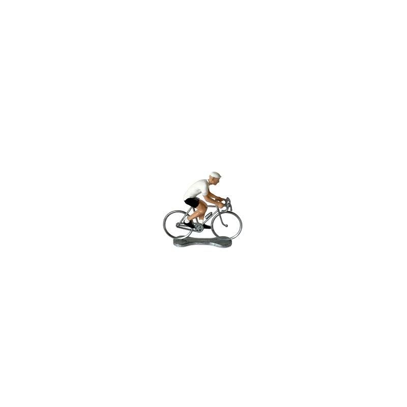 Cycliste maillot blanc Bernard et Eddy Bernard et Eddy Ikaipaka