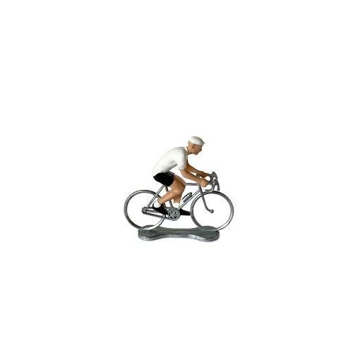 Cycliste maillot blanc Bernard et Eddy Bernard et Eddy Ikaipaka