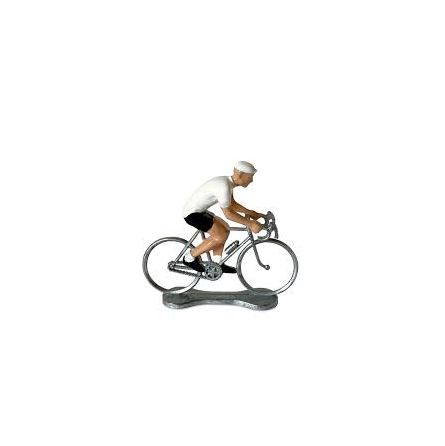 Cycliste maillot blanc Bernard et Eddy Bernard et Eddy Ikaipaka