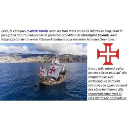 Maquette Bois Bateau Santa Maria Christophe Colomb avec Starter