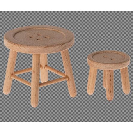 Maïleg Table + chaise bouton Souris Maileg Ikaipaka jeux &