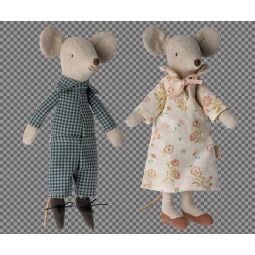 GrandMa & GrandPa Souris in CigarBox Maileg Ikaipaka jeux &