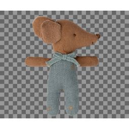 Maïleg Bébé Souris qui dort in MatchBox Bleu Maileg Ikaipaka