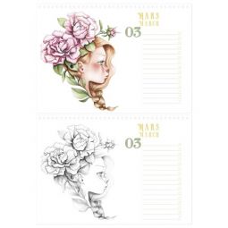 Calendrier perpétuel Wild Coloriage Avenue Mandarine Ikaipaka